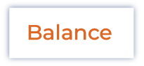 A white rectangle with the word Balance written in orange, centered on the image.